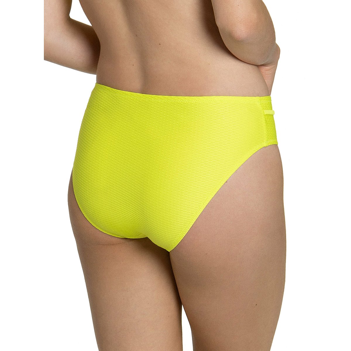 Bas maillot slip de bain taille haute Ibiza jaune, LISCA