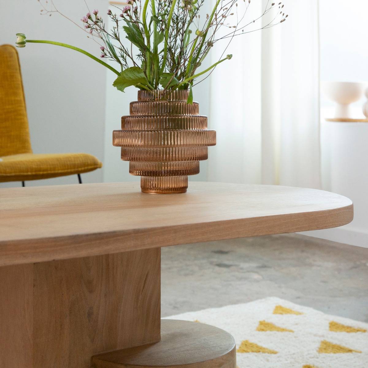 Table basse en bois de manguier EDOUARD bois clair, MADE IN MEUBLES 