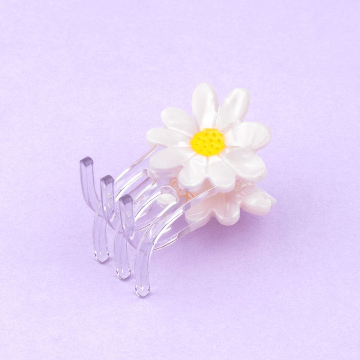 Mini pince à cheveux  PÂQUERETTE blanc nacré, COUCOU SUZETTE