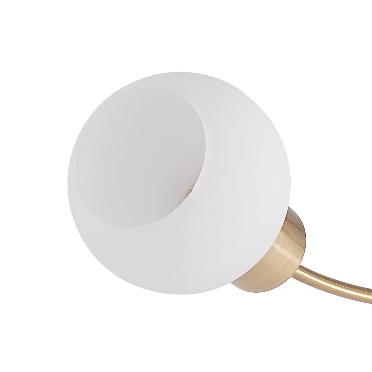 Plafonnier en verre moderne, Ciala laiton, blanc, LINDBY