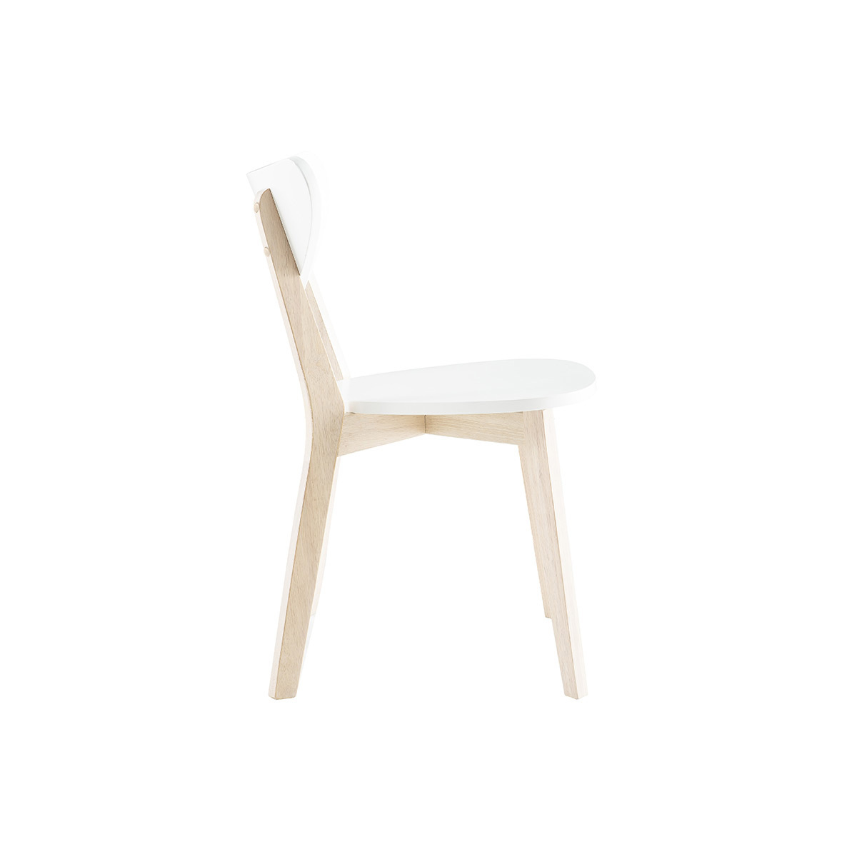 Chaises scandinaves (lot de 2) LEENA blanc, MILIBOO