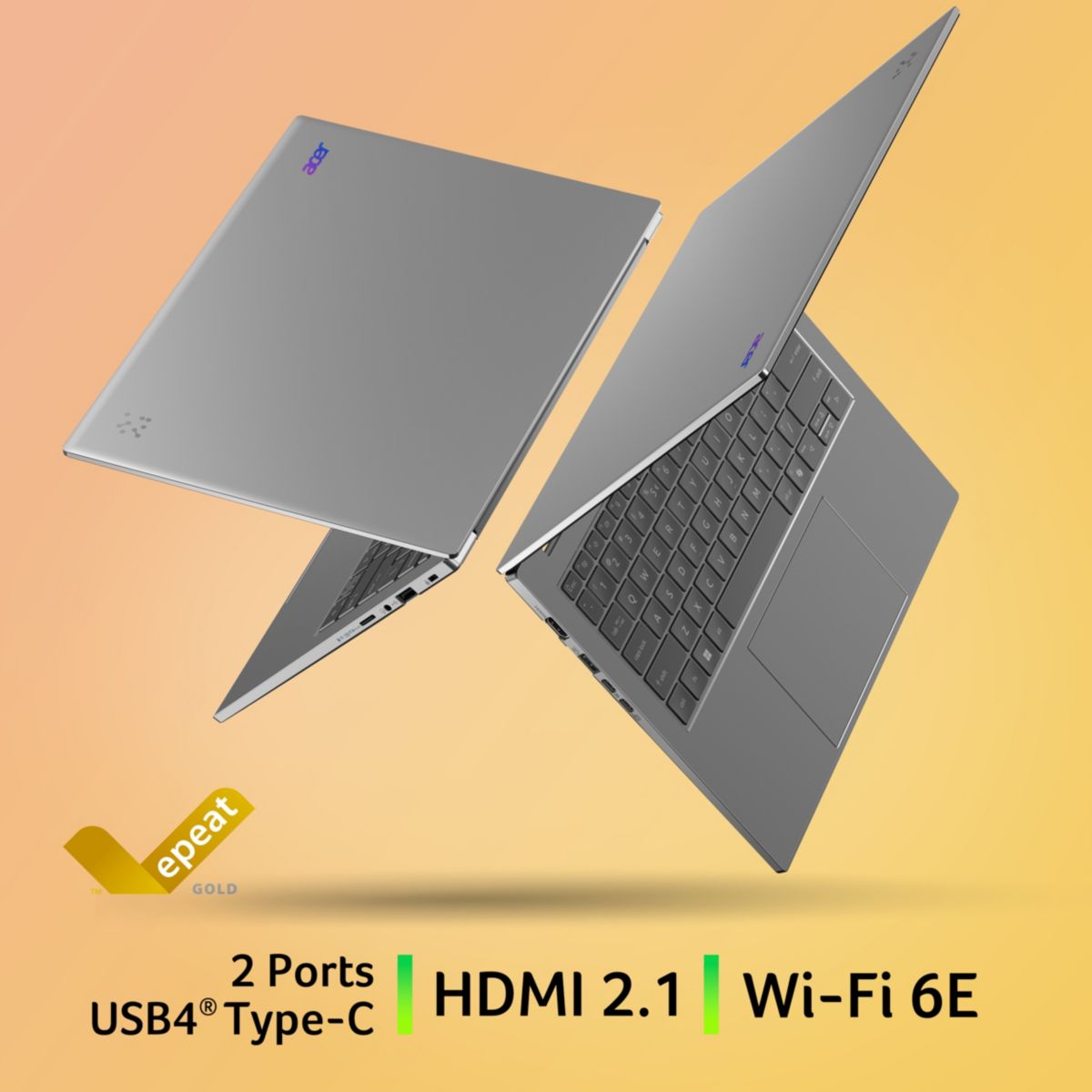 Ordinateur portable Aspire A14-61M-R5R2 14" OLED AMD Ryzen AI 7 345 16 Go RAM DDR5 SSD 1 To Copilot+PC couleur unique, ACER