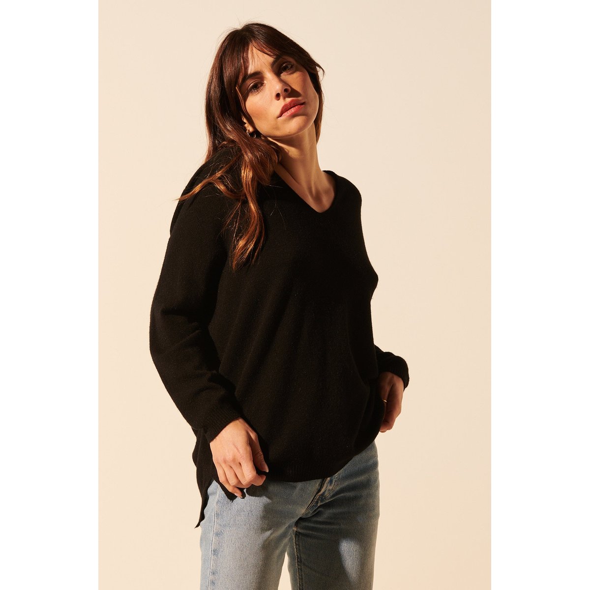 Pull manches longues GREGORIO noir, BENOA