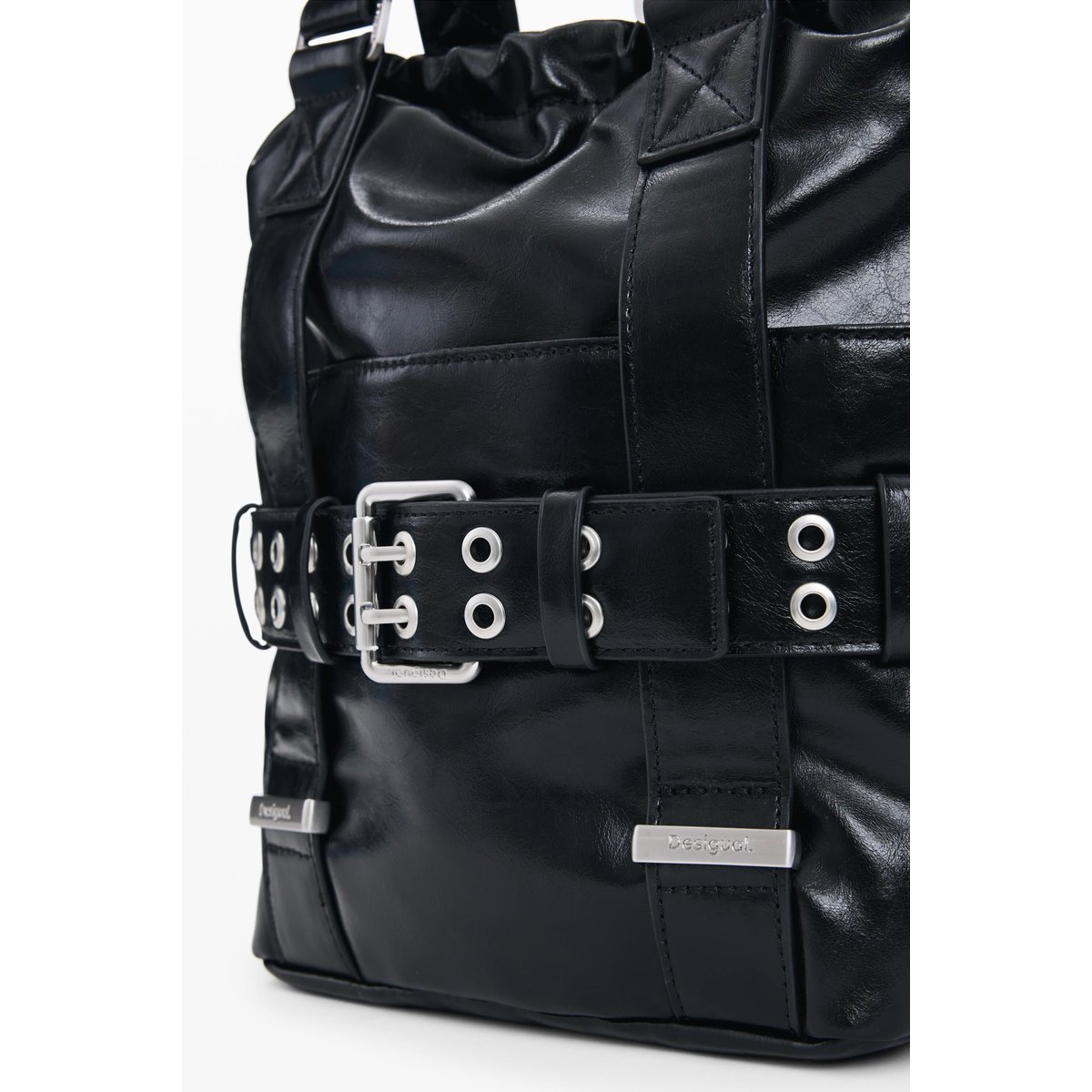 Mini sac à dos à boucle noir, DESIGUAL