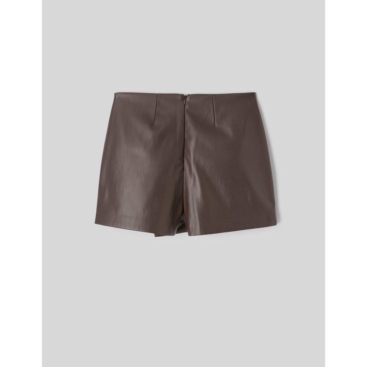 Jupe short effet enduit marron foncée, BZB