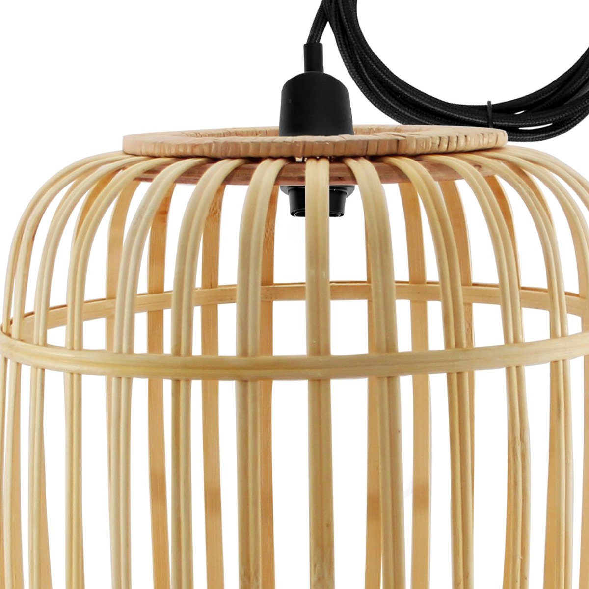 Suspension en bambou ronde 25x25x30cm bois, WADIGA