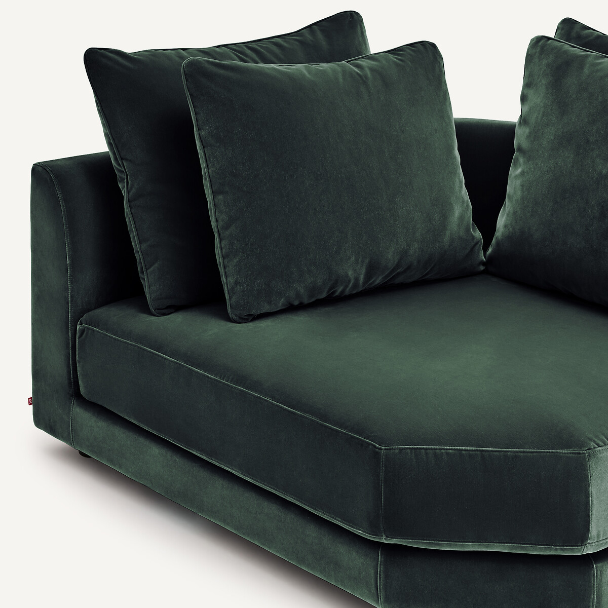 Modulares Ecksofa aus Samt, TIBERIO khaki, AM.PM