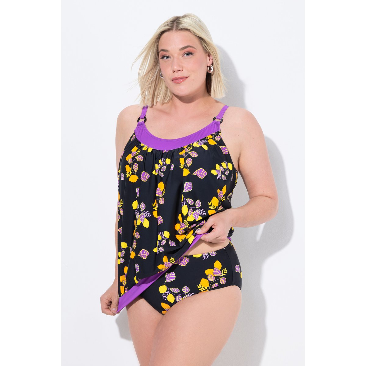 Tankini à bonnets souples et bretelles noir, ULLA POPKEN