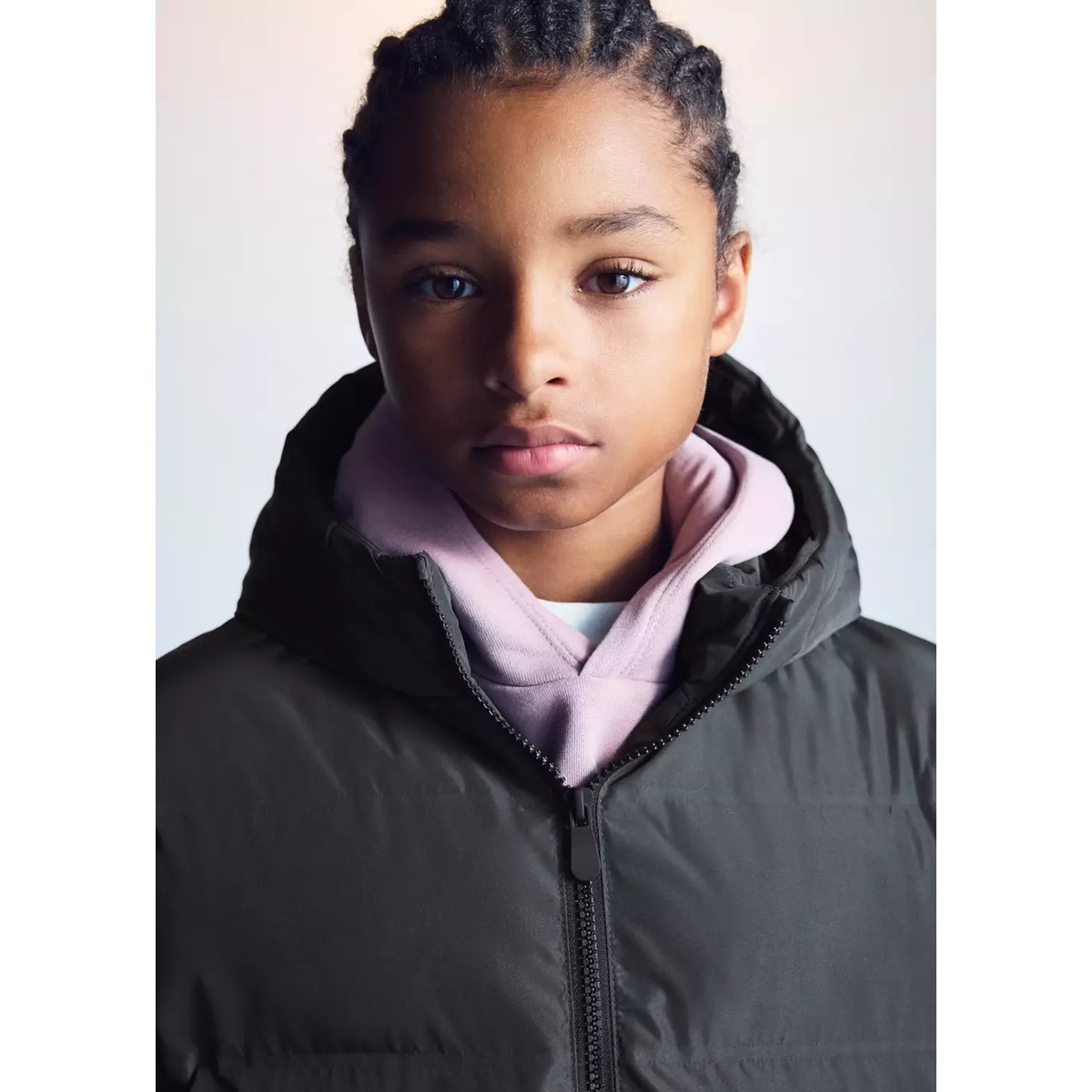 Anorak matelassé léger gris anthracite, MANGO KIDS