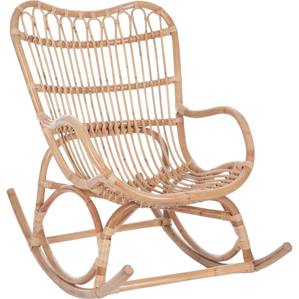 Fauteuil à bascule en rotin naturel, RECOLLECTION