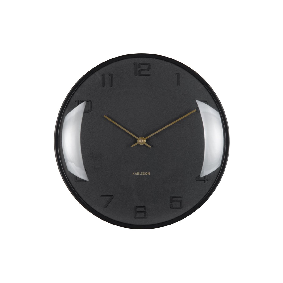 Horloge Murale Métal FUERTE DOME noir, KARLSSON