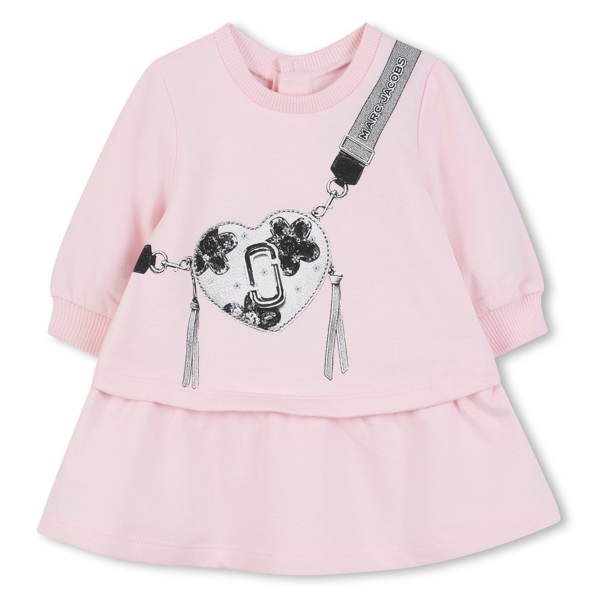 Robe en polaire de coton rosee, MARC JACOBS