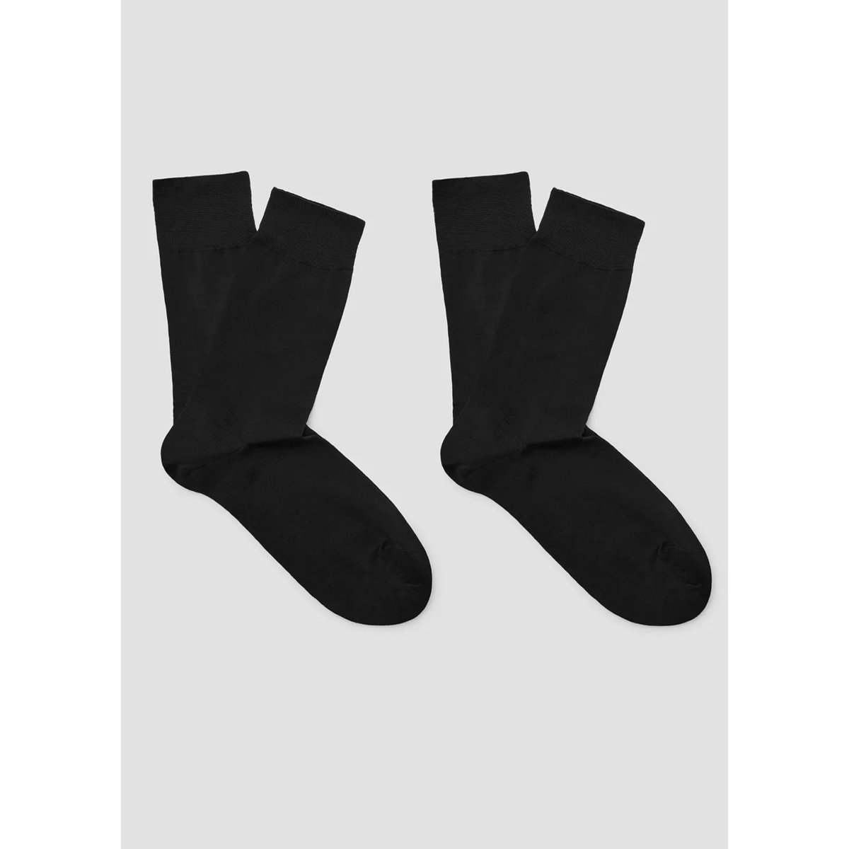 Lot 2 paires de chaussettes longues coton noir, MANGO MAN