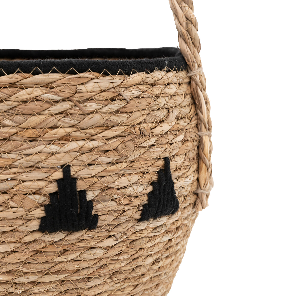 Set of 3 Titley Baskets Natural and Black black, ÉDITÉ
