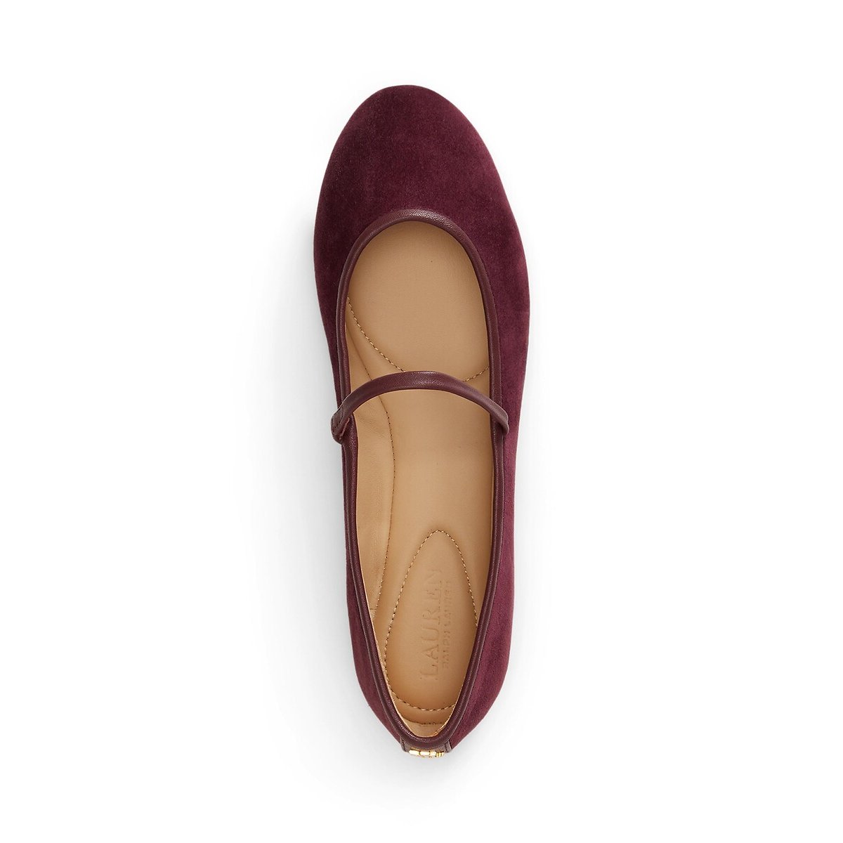 Ballerines babies en cuir suédé, JAYNA bordeaux, LAUREN RALPH LAUREN