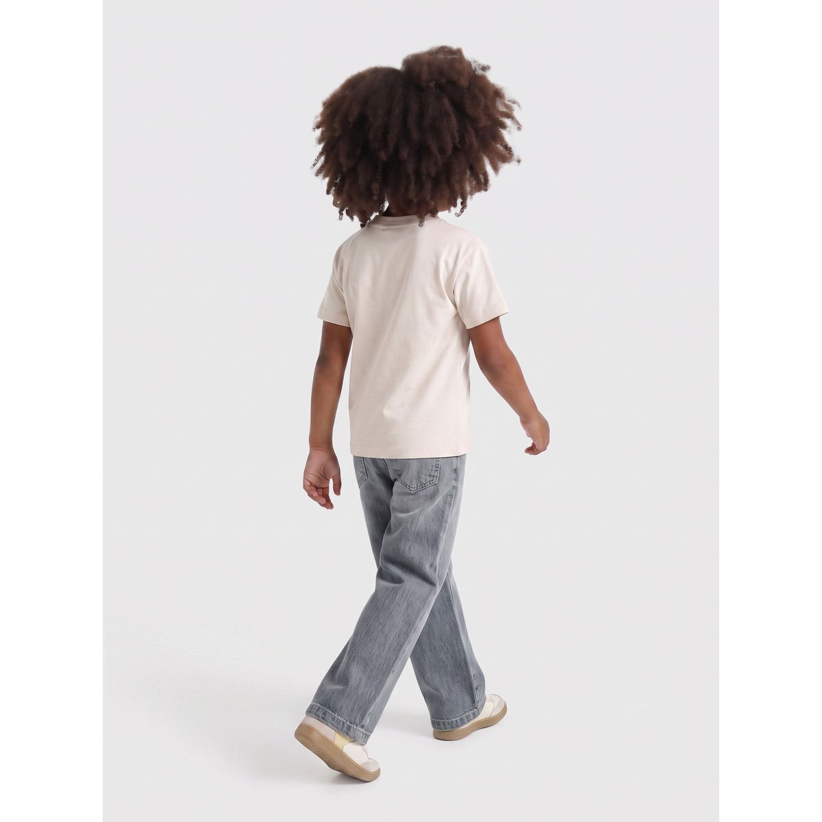Jean À Jambe Large grey denim, KIDS ONLY