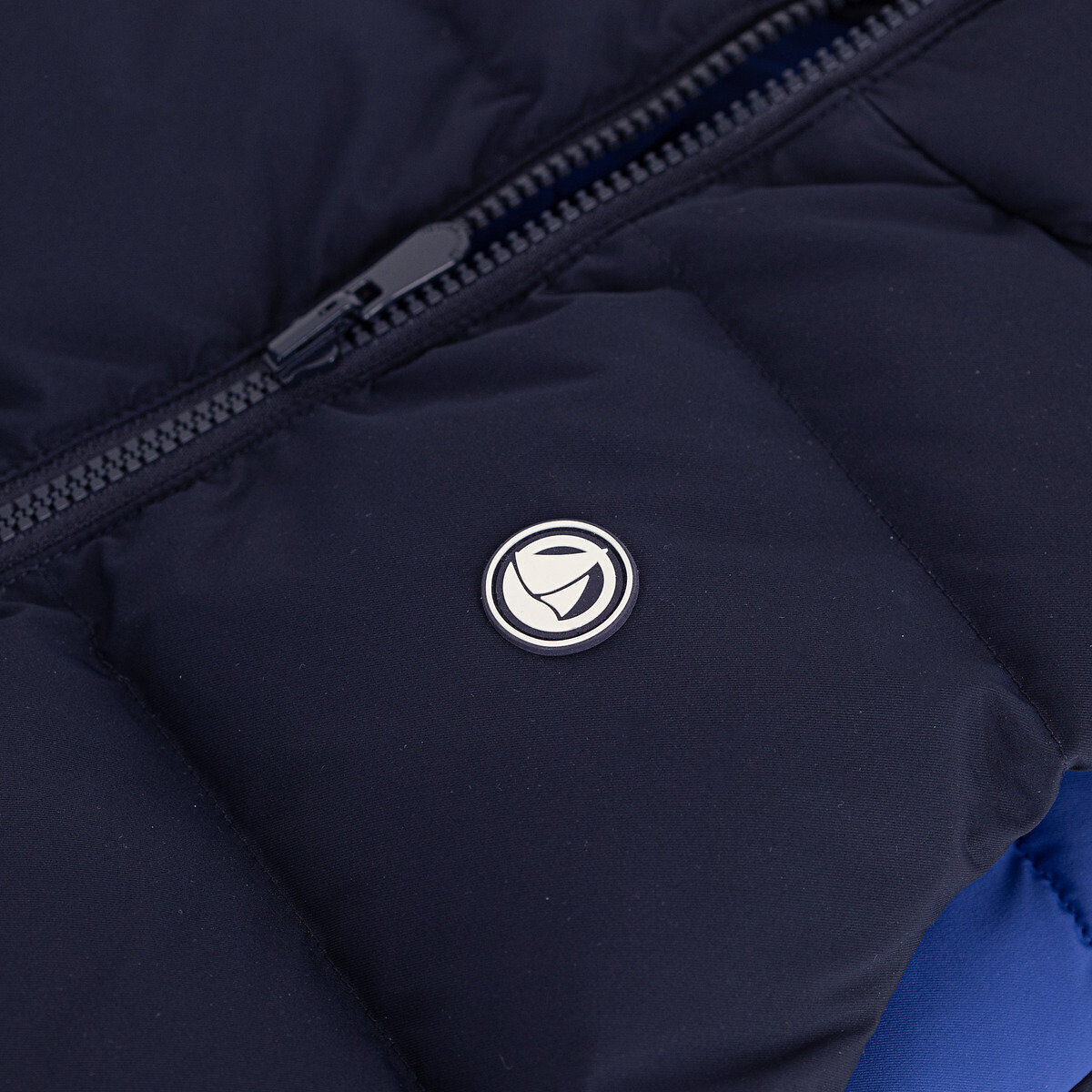 Piumino a tinta unita senza maniche blu marino, PETIT BATEAU