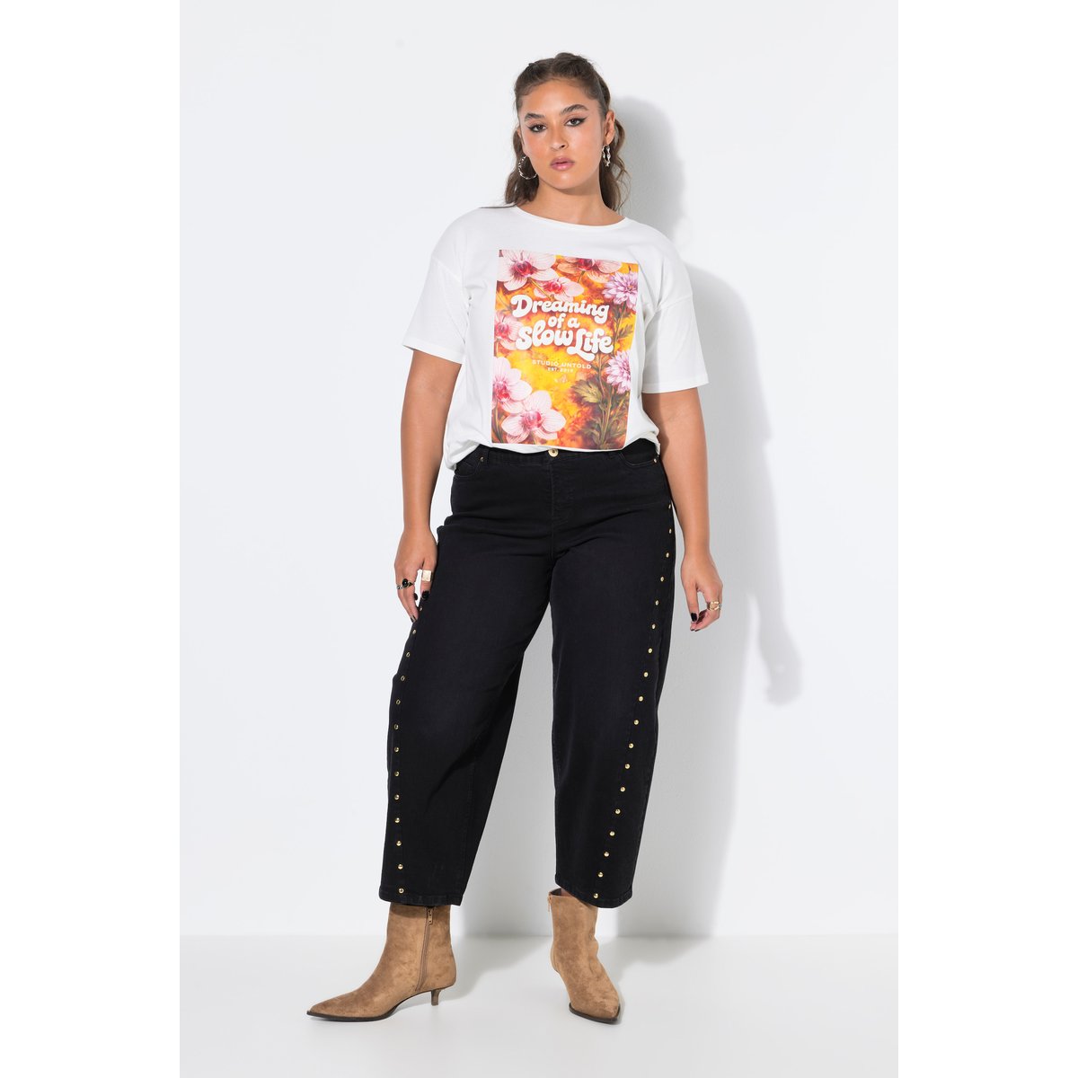 Jean Barrel avec rivets fantaisie noir, STUDIO UNTOLD