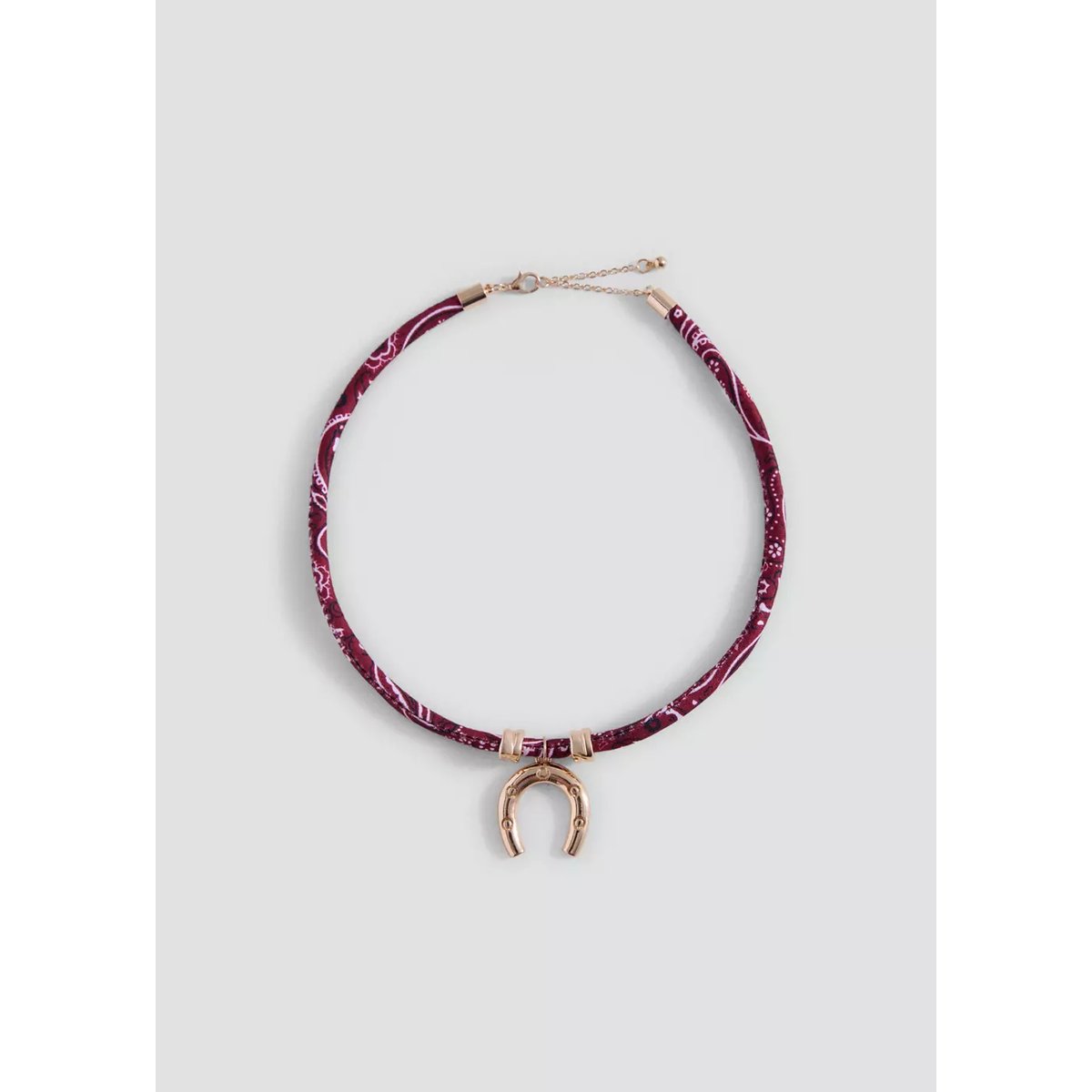 Collier combiné avec pendentif fer à cheval or, MANGO TEEN