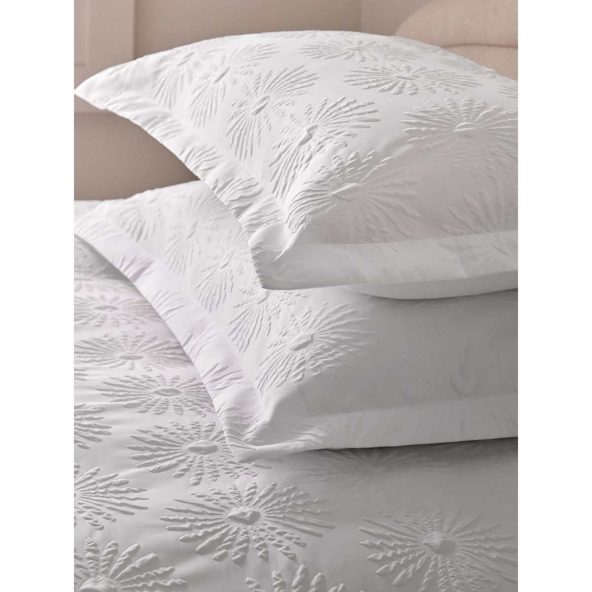 Housse de couette et taie d’oreiller en coton blanc, NEXT