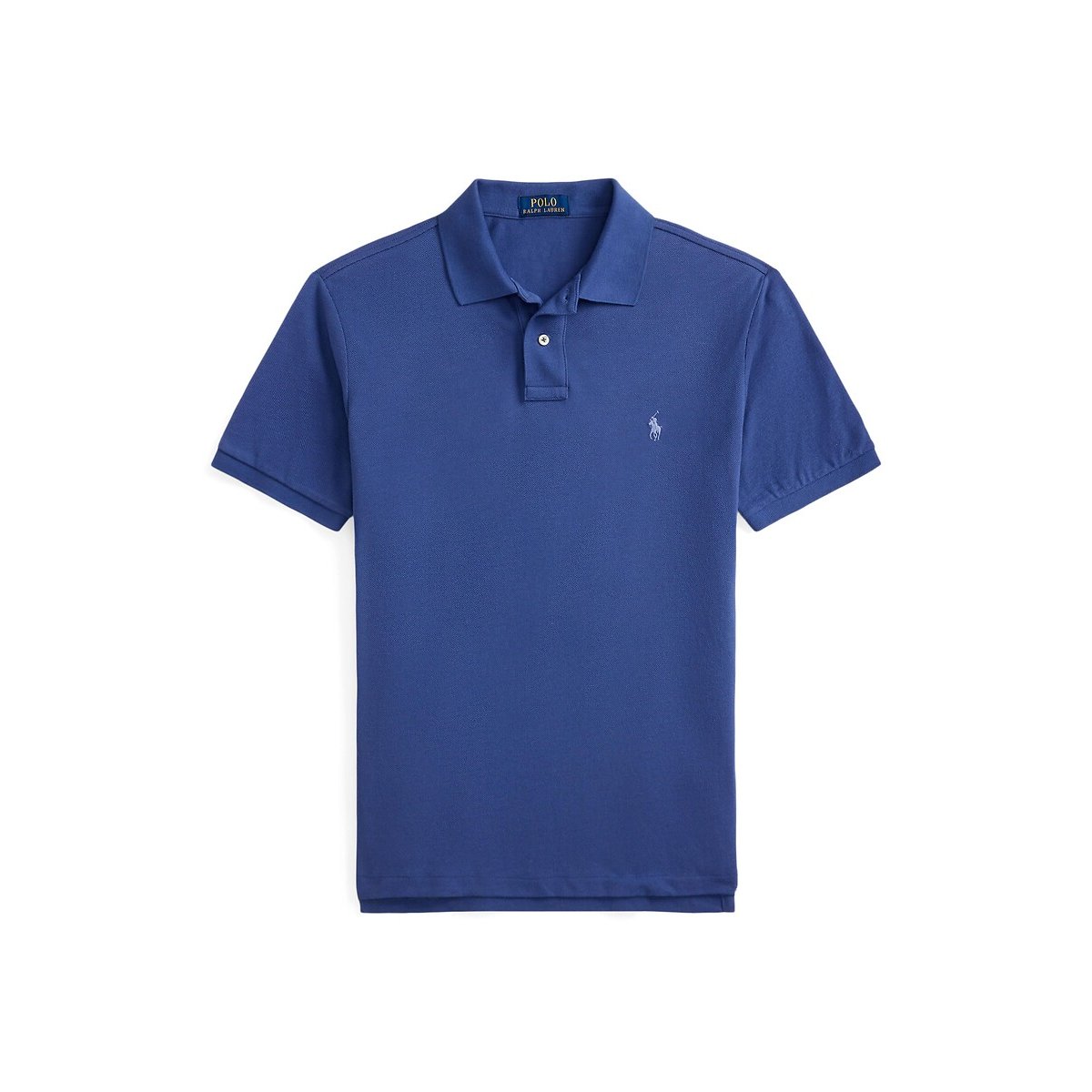 Polo in piqué custom slim fit blu royal, POLO RALPH LAUREN