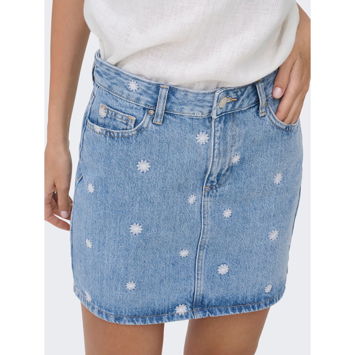 Jupe En Denim light blue denim, ONLY