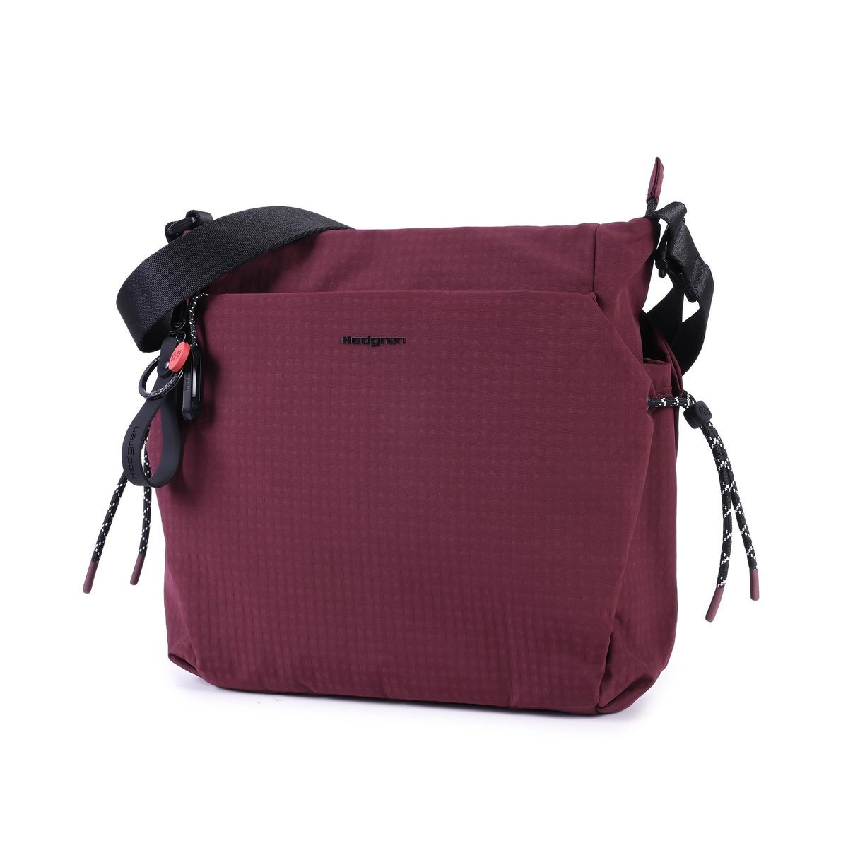 Sac bandoulière carré modulable grand format maroon banner, HEDGREN