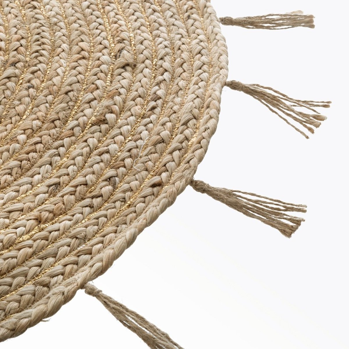 Tapis jute fil textile Cosy 80 beige, ATMOSPHERA