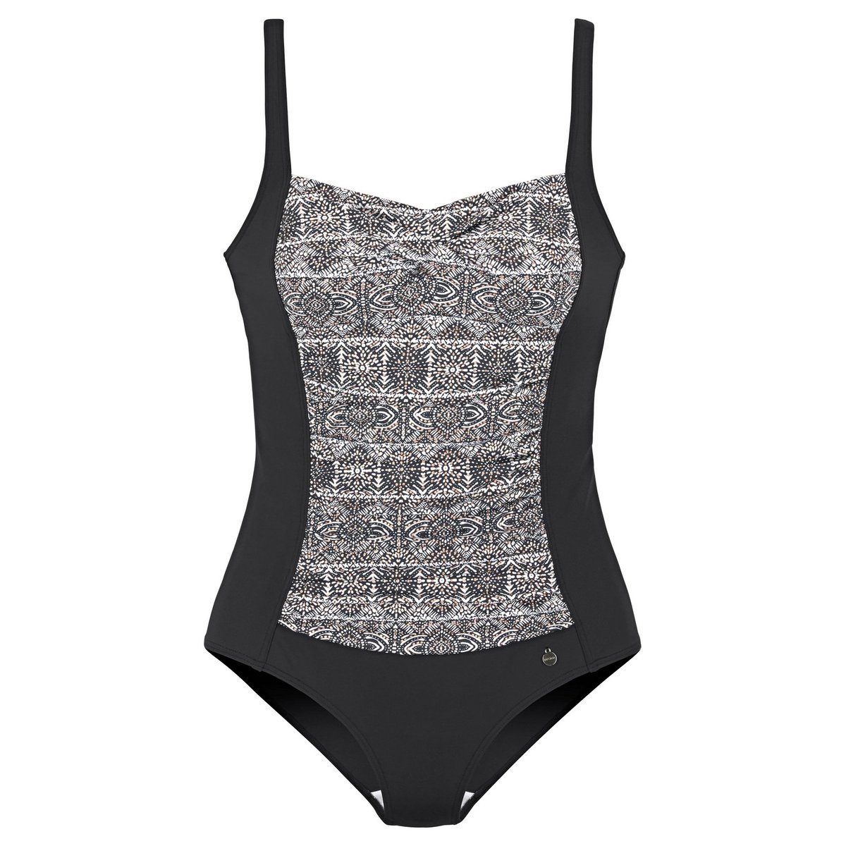 Maillot de bain une pièce amincissant Giselle noir/blanc, LASCANA