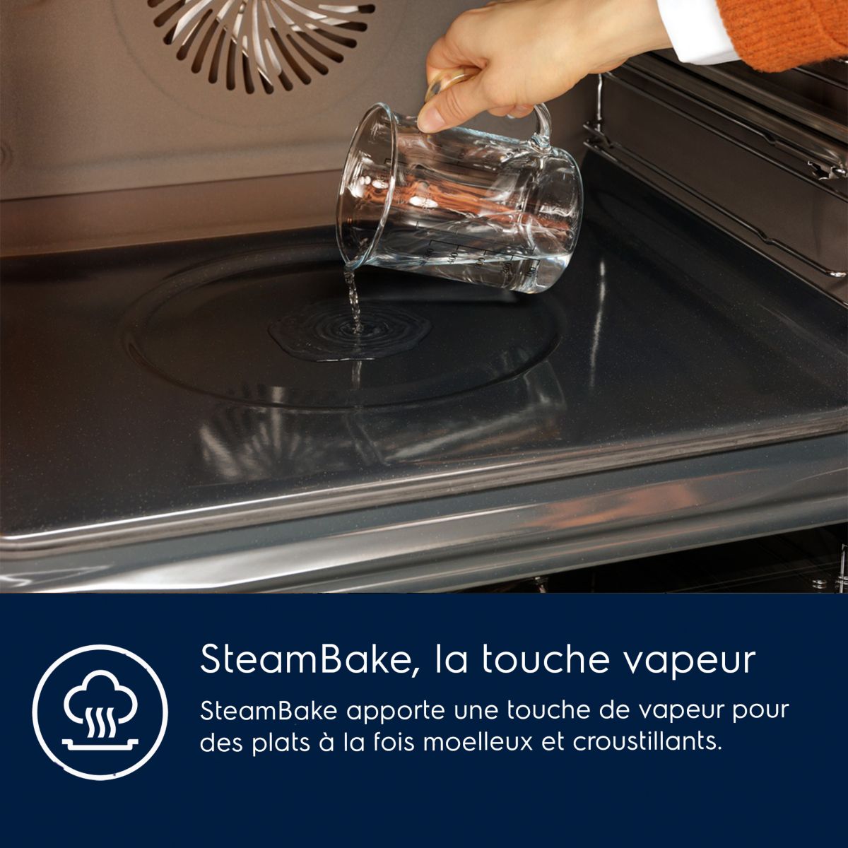 Four encastrable EOD6P46X Pyrolyse Chaleur tournante et Vapeur SteamBake 72L inox anti-traces, ELECTROLUX