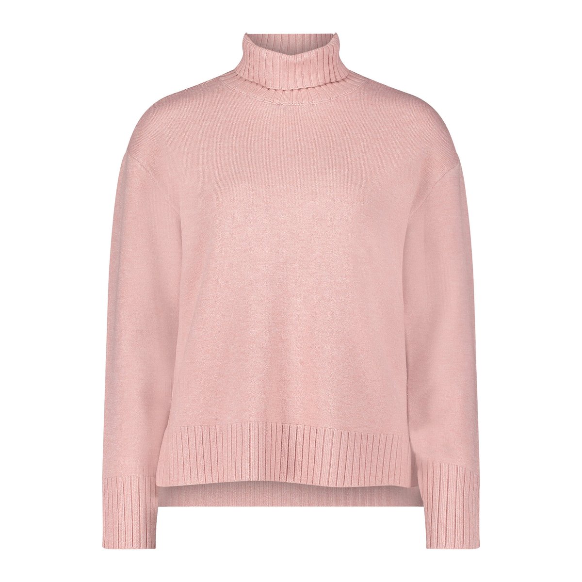 Pull-over en fine maille à col montant pale mauve melange, BETTY BARCLAY