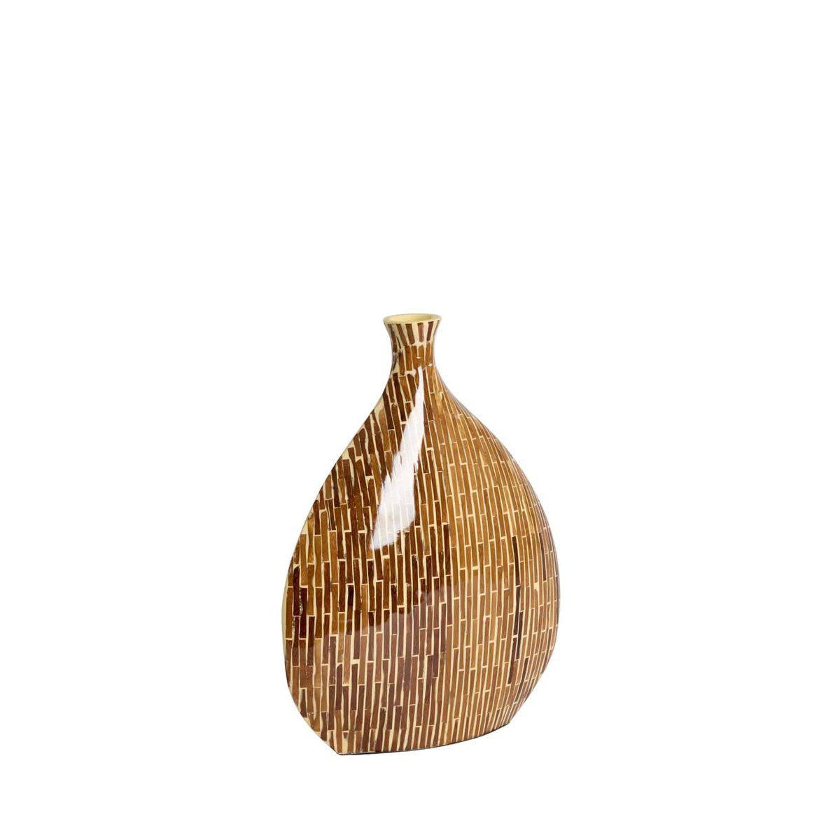 Vase Bois LORCA marron, LIGHT & LIVING