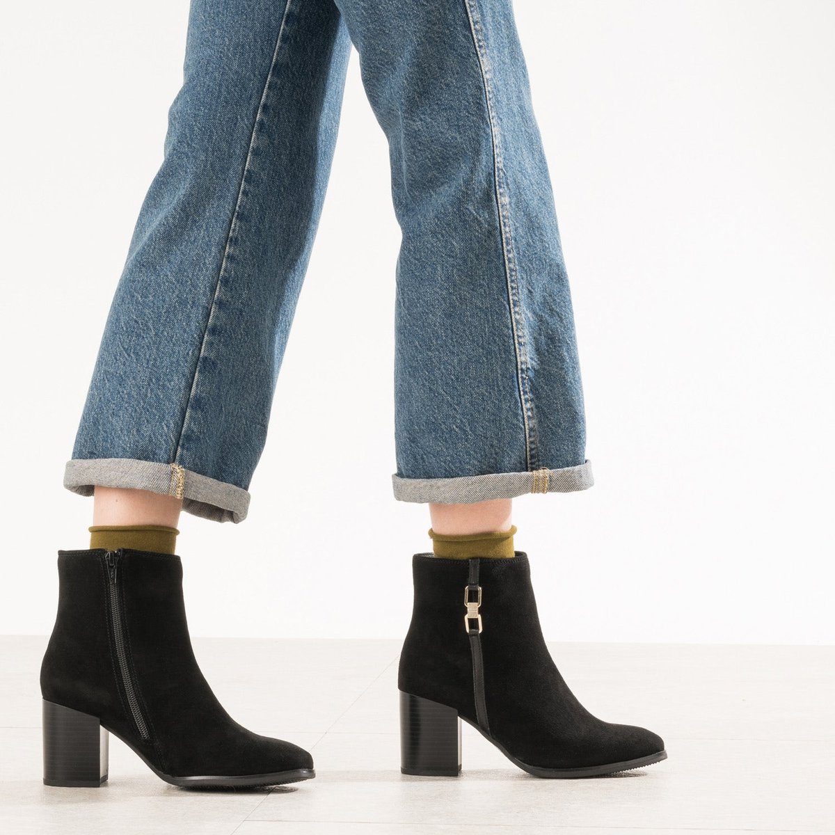 Boots À Talon en cuir CARENIE noir, ERAM