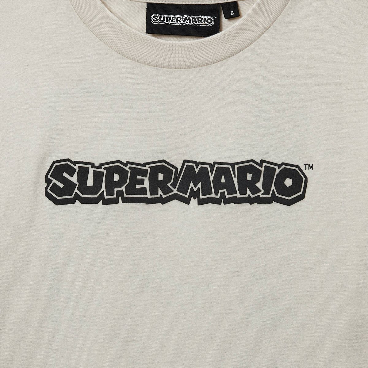 T-shirt MARIO manches courtes imprimé en coton BIO GOTS blanc, MONOPRIX