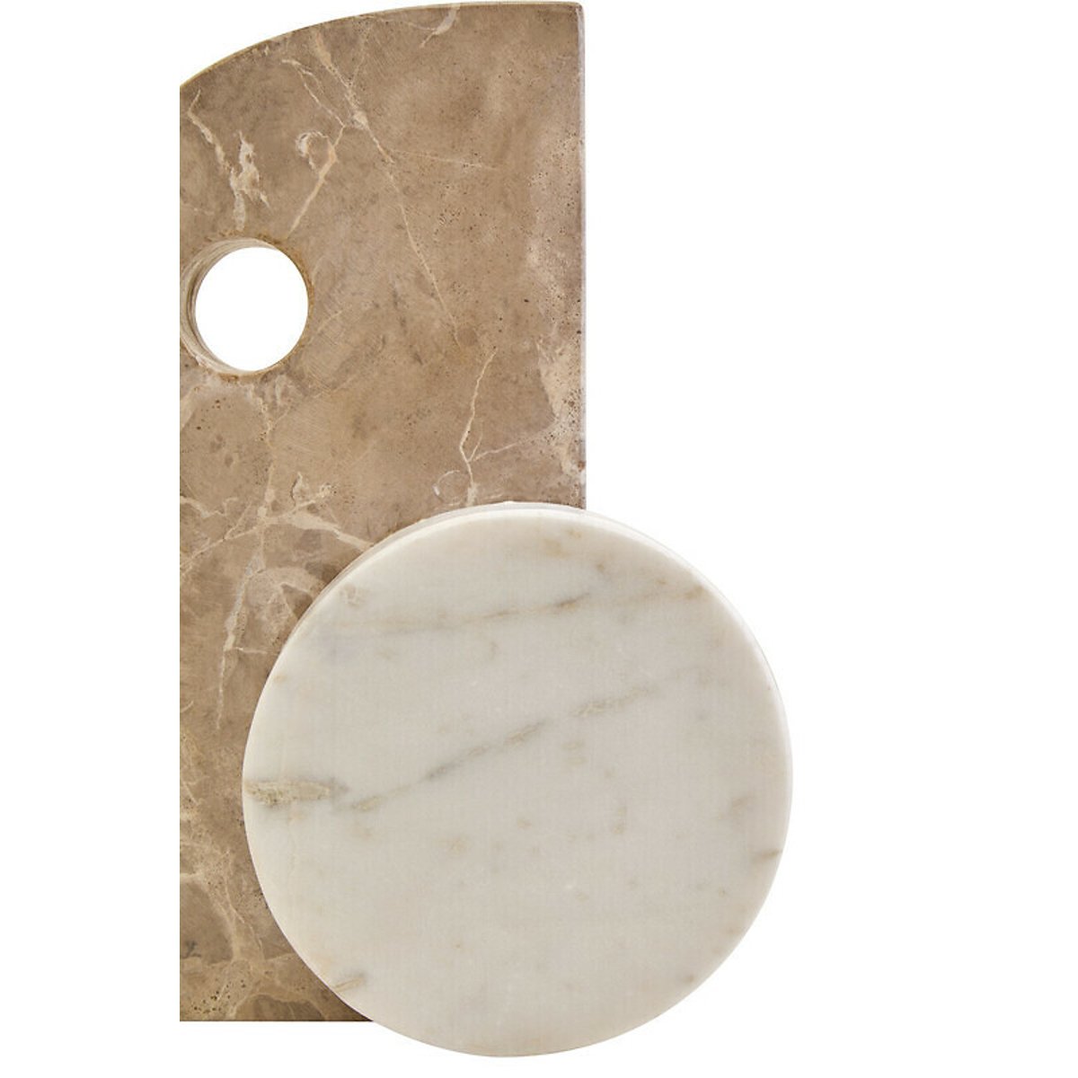 Abstract Marble Sculpture in Chocolate/White natural, FIFTY FIVE SOUTH