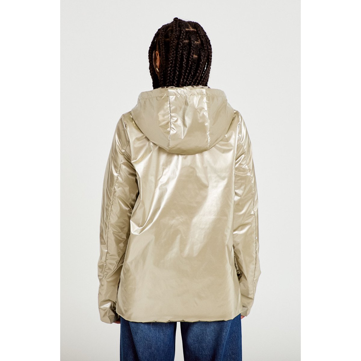 Parka réversible à capuche couleur or, CACHE CACHE