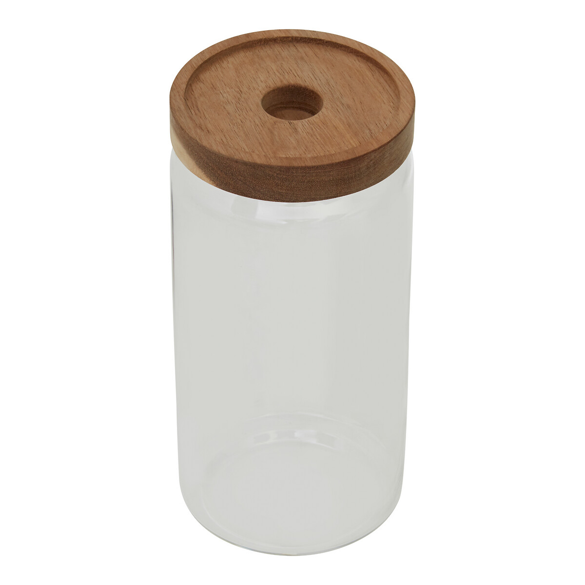 Large Glass Storage Jar with Acacia Wood Lid transparent, SO'HOME