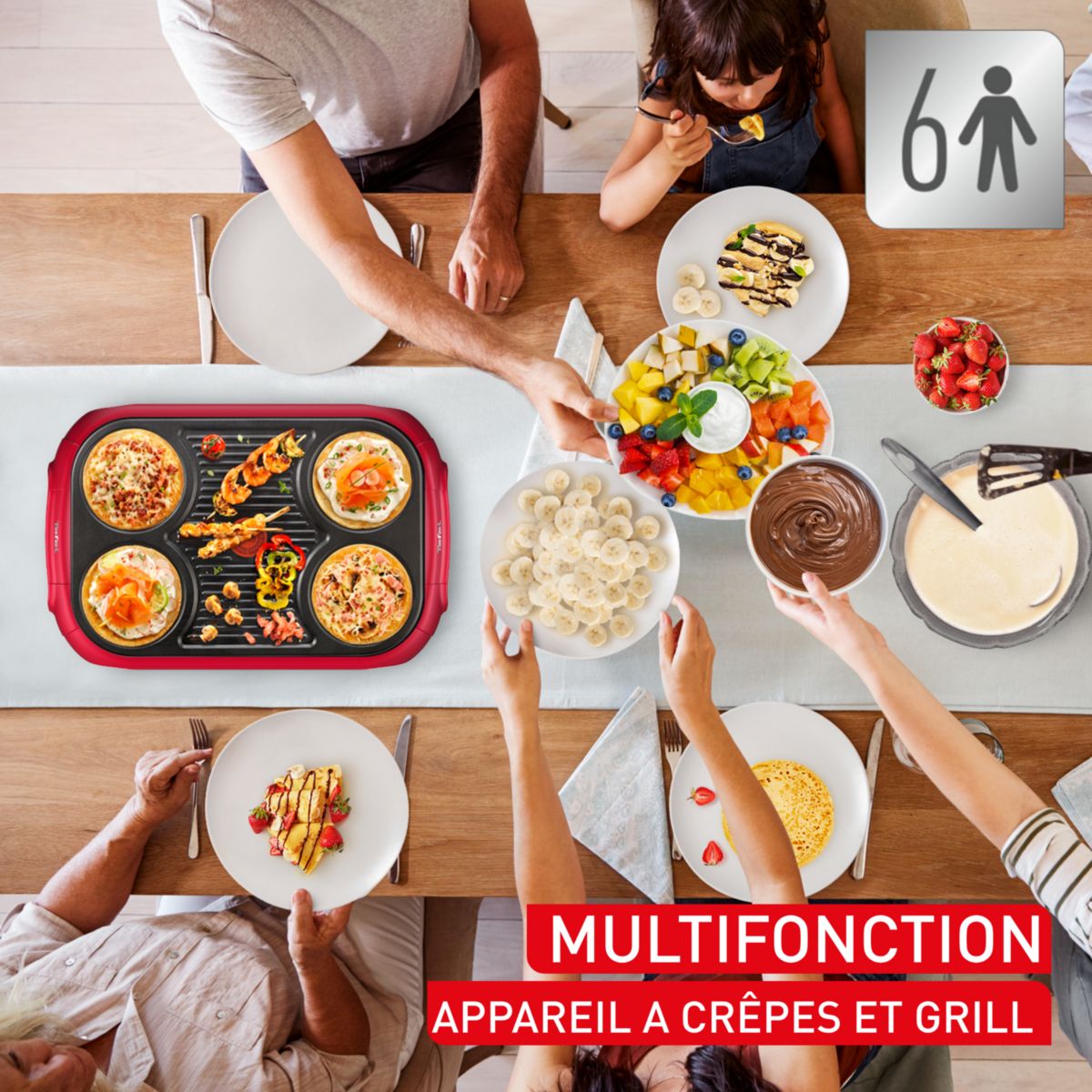 Crêpe party Crepe et Grill Party PY55A7F0 rose, TEFAL