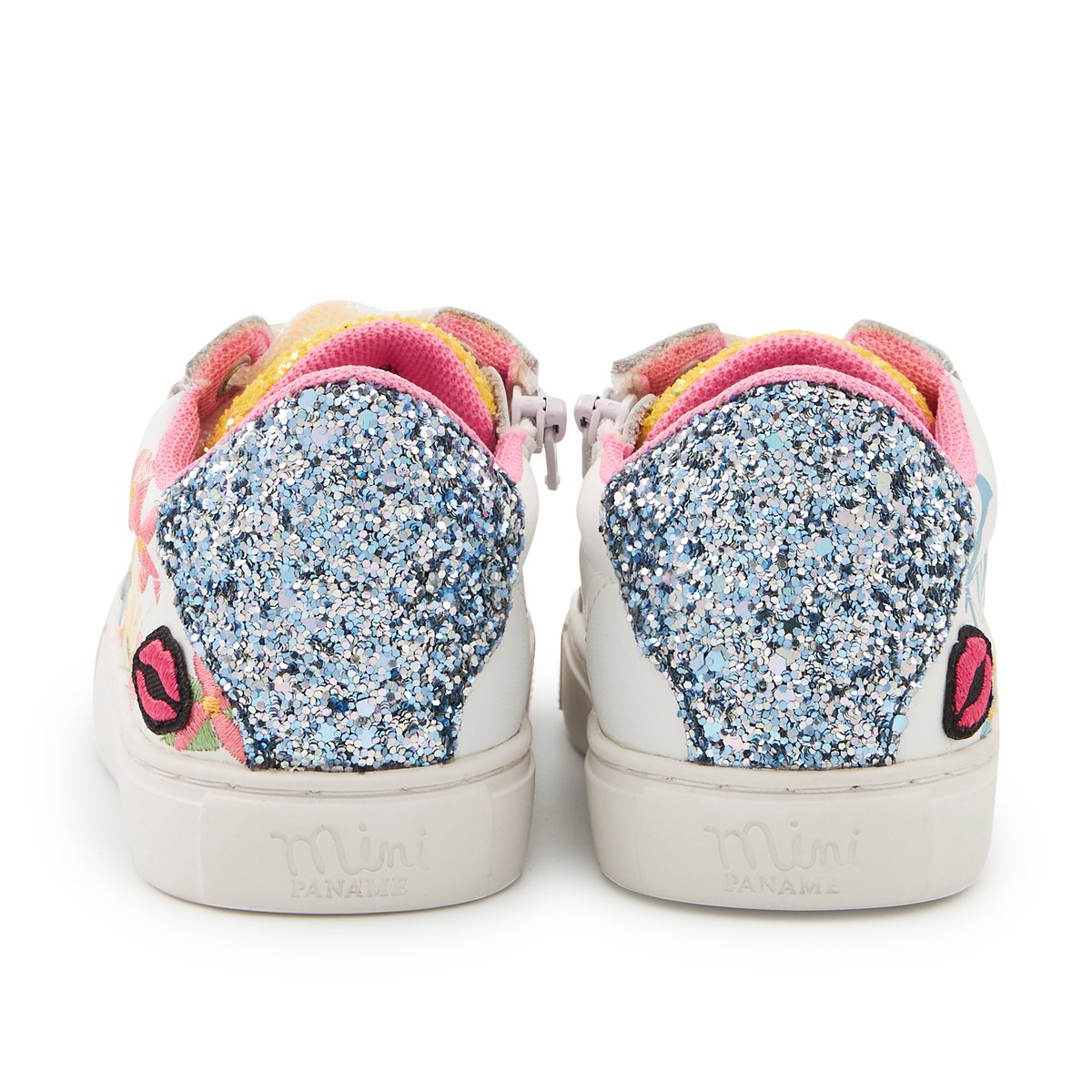 Baskets Enfant En Cuir Mini Simone Barbie Fun In The Sun blanc, BONS BAISERS