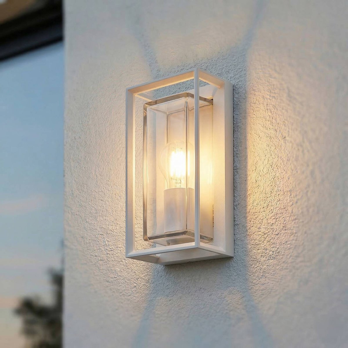 Applique extérieure en aluminium moderne blanc, ARCCHIO