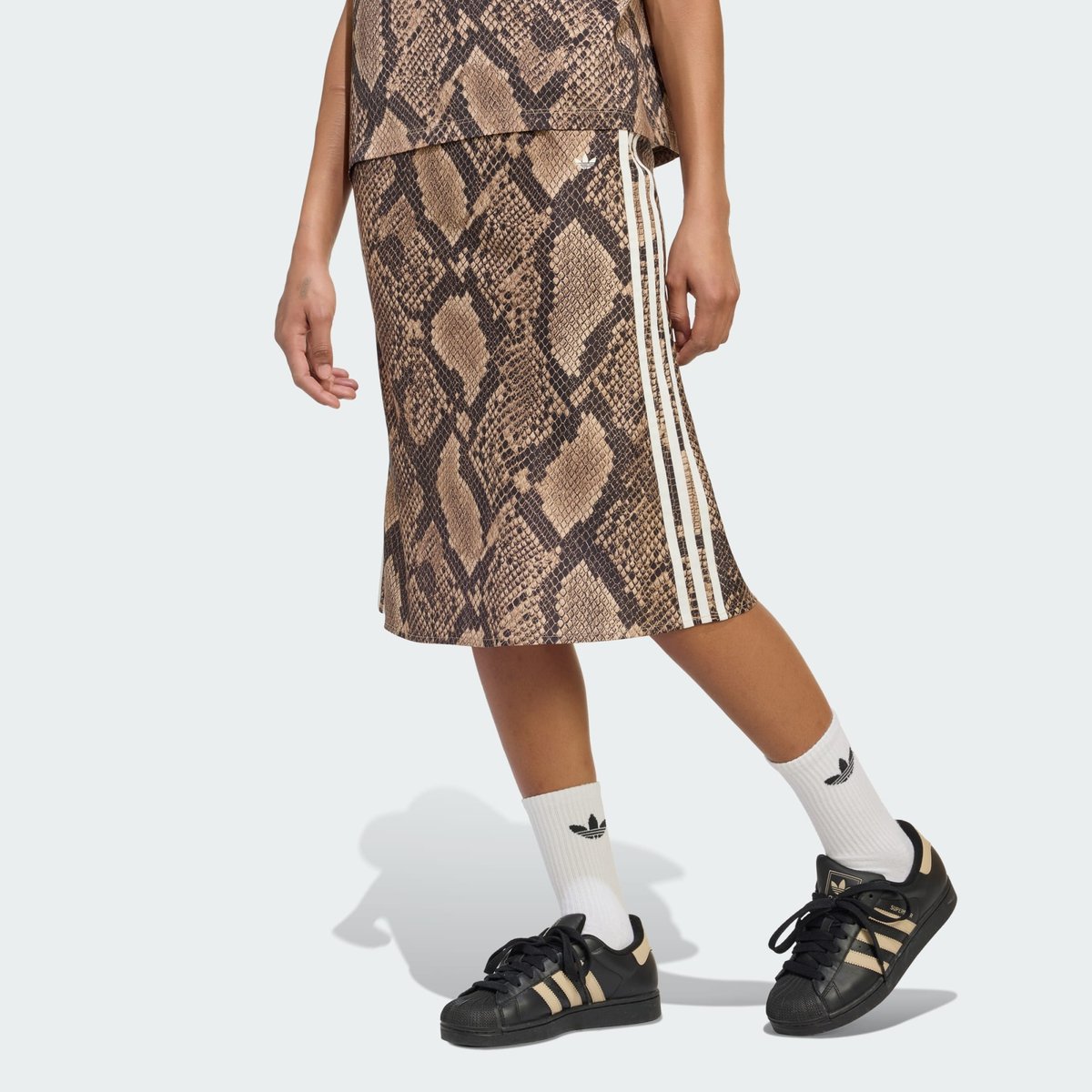 Jupe Satin Imprimé Serpent Jupe Satin Imprimé Serpent linen / magic beige, adidas Originals