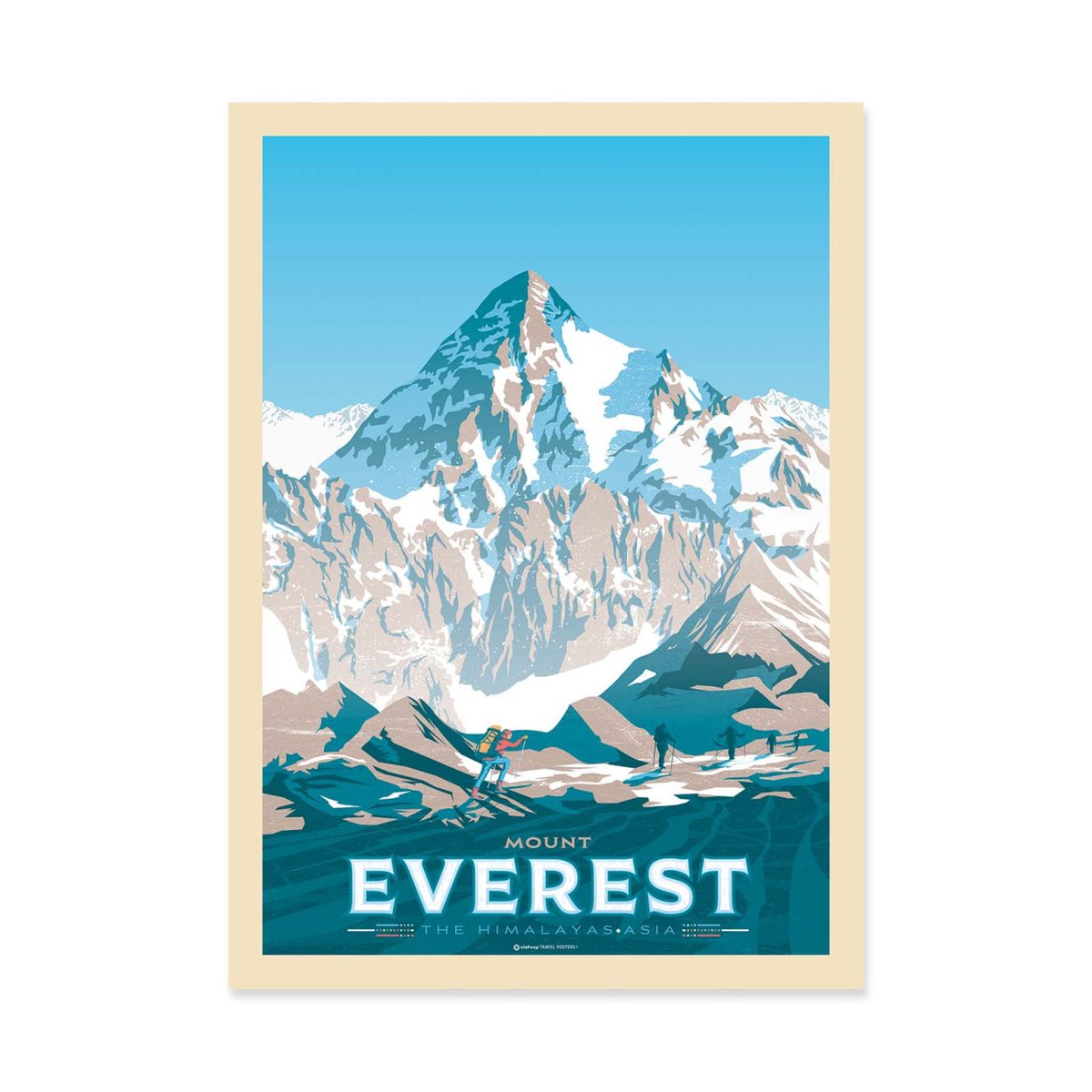Affiche d'art - Everest - Olahoop Travel Posters bleu, WALL EDITIONS