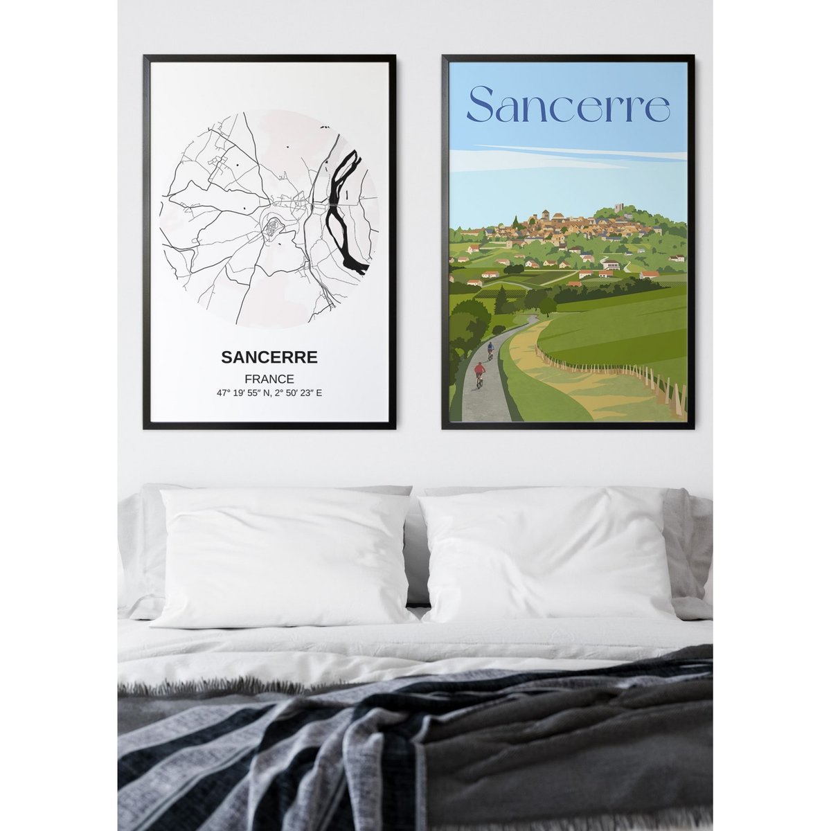 Affiche ville Sancerre blanc, L'AFFICHERIE