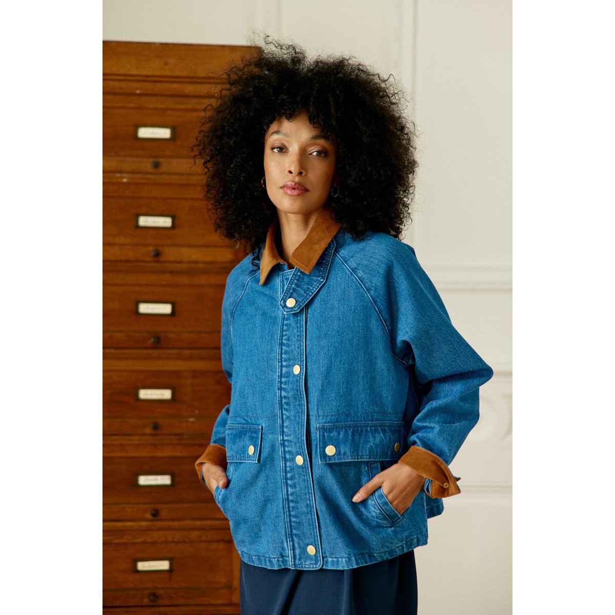 Parka col chemise uni VELINO 91-medium stone, LA PETITE ETOILE