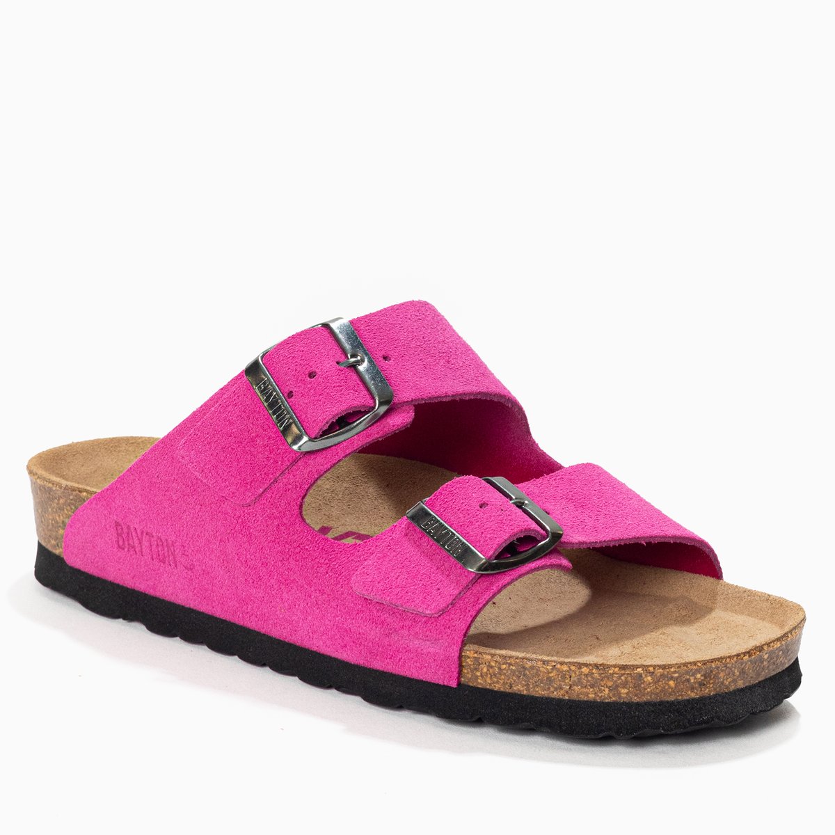 Sandales en cuir suédé ATLAS rose, BAYTON