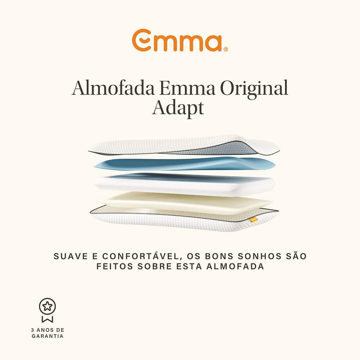 Almofada Emma Original Adapt, Emma branco, EMMA