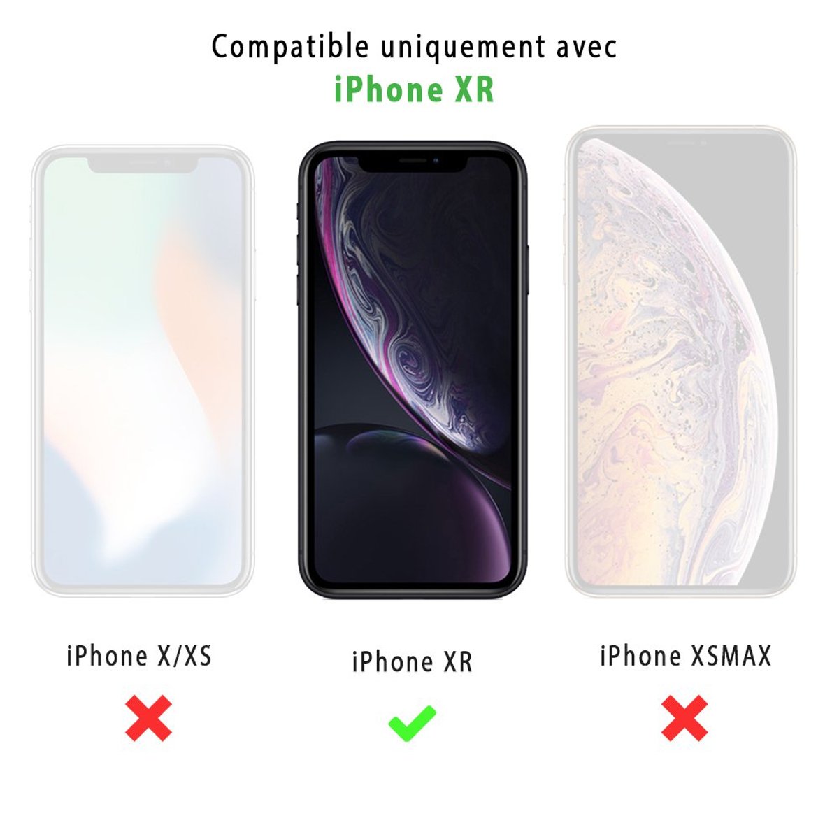 Coque en verre trempé iPhone Xr léopard beige, EVETANE