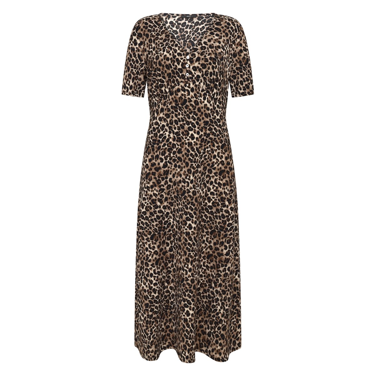 Robe longueur midi à imprimé animalier beige/black, ZERO