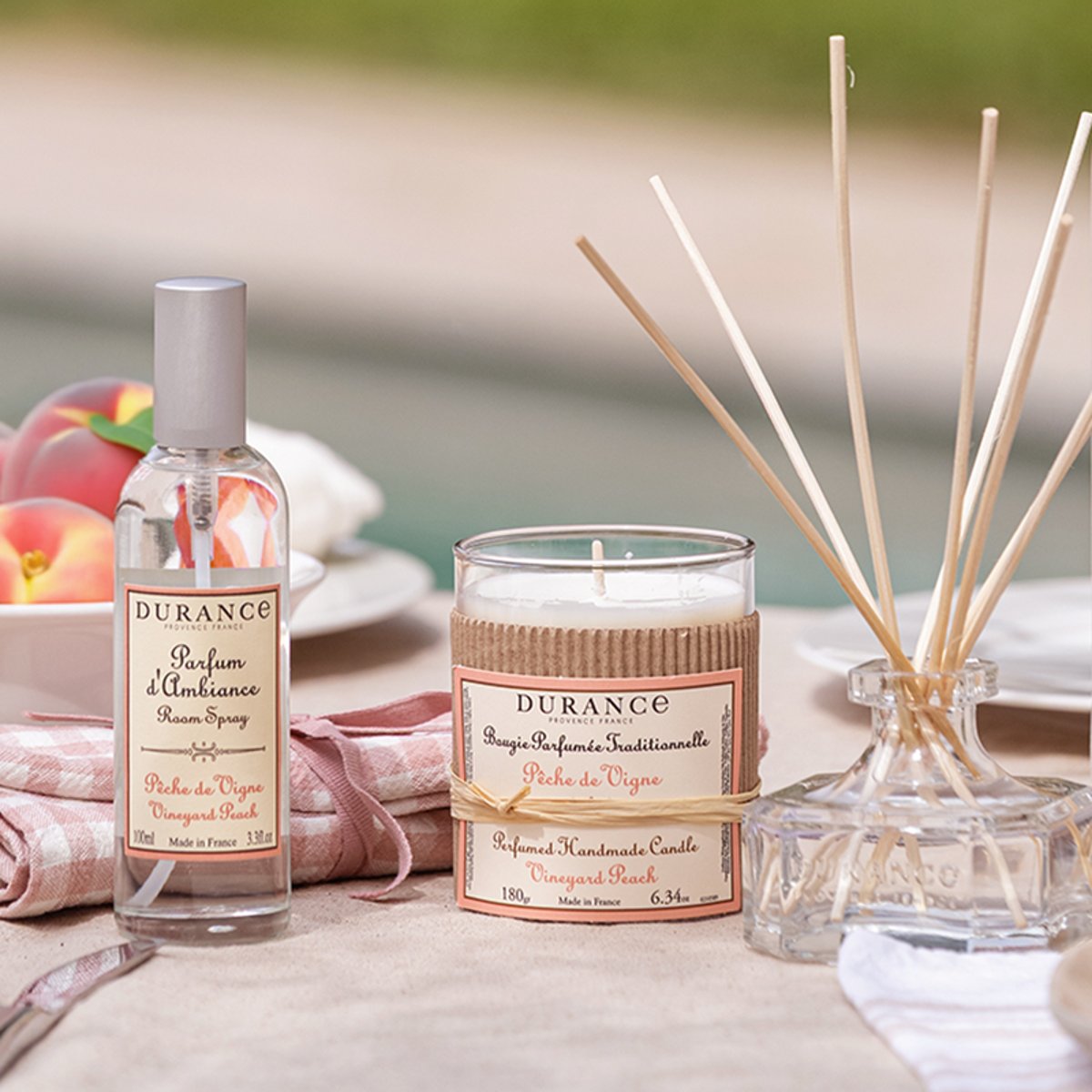 Diffuseur de parfum PECHE DE VIGNE couleur unique, DURANCE