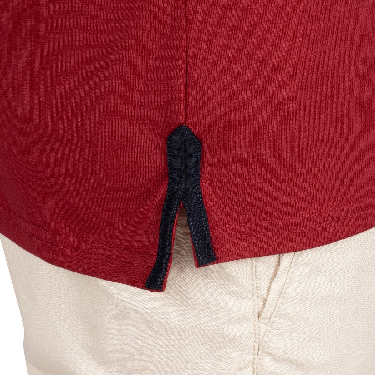 Polo tricolore rugby rouge, SHILTON